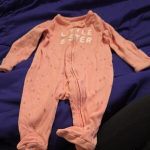 Carter's Pink 'Little Sister' Footie